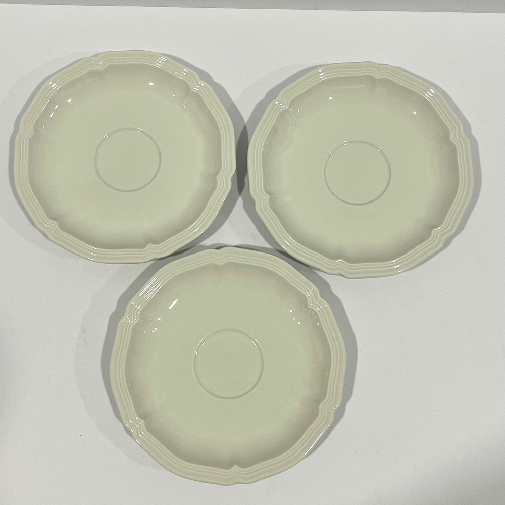 Villeroy & Boch Manoir Saucers Set of 3 Cream Vitro-Porcelaine Luxembourg